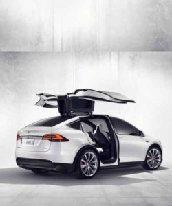 Chantilly Auto Body - Tesla SUV With Back Doors Open