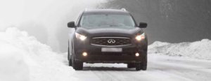 Infiniti Certified Collision Repair - Infiniti SUV Driving in Snow