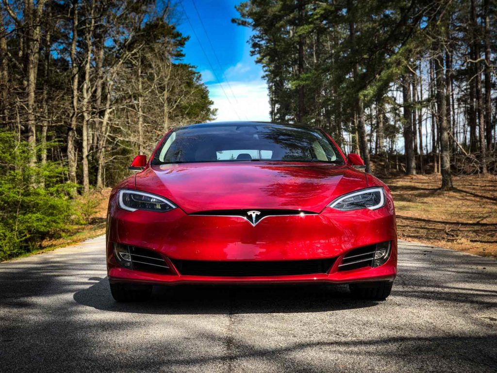 Tesla Approved Body Shop - Red Tesla Sedan