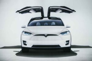 Tesla Approved Body Shop - Tesla SUV with Doors Open